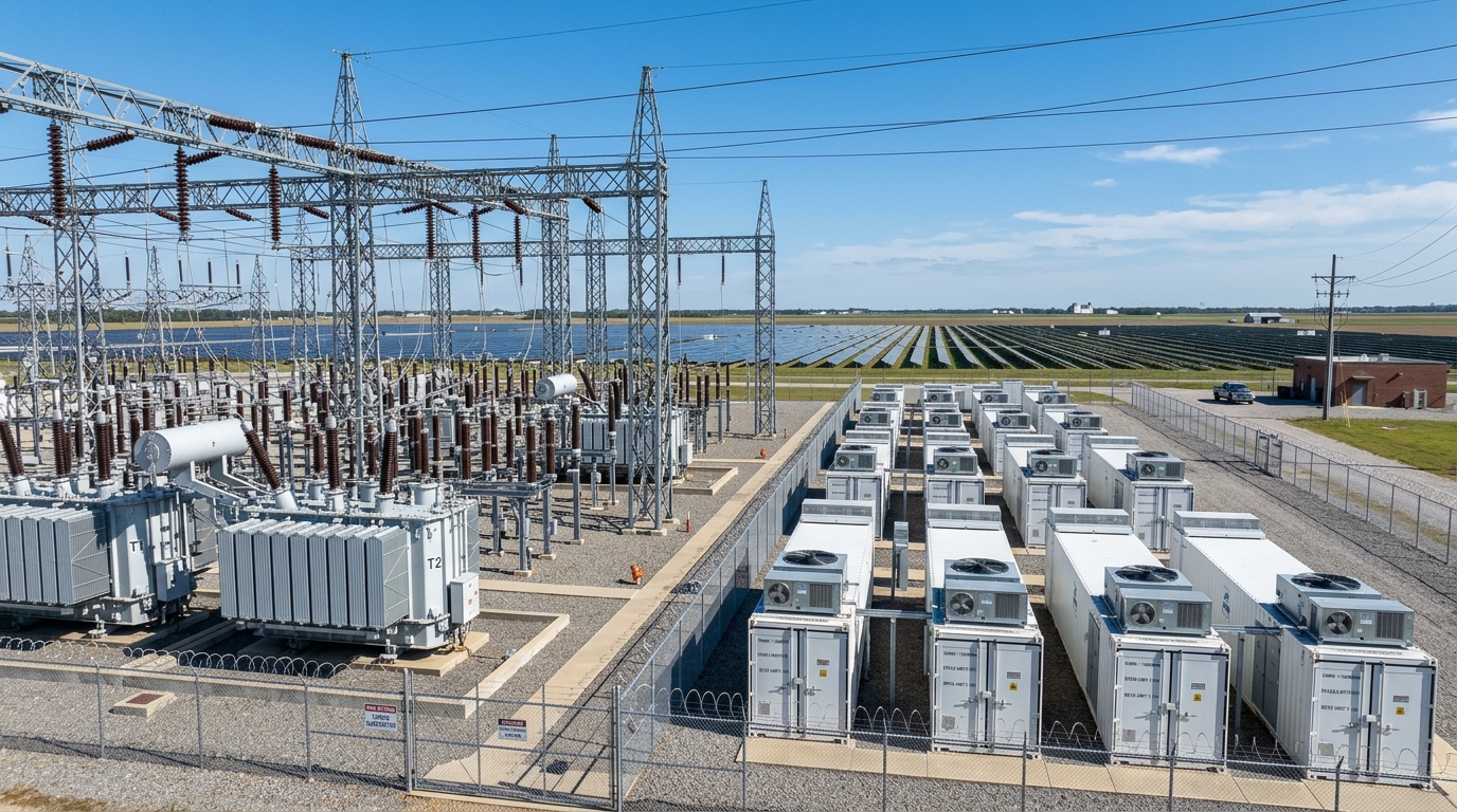 100 MVA Substation and BESS Farm